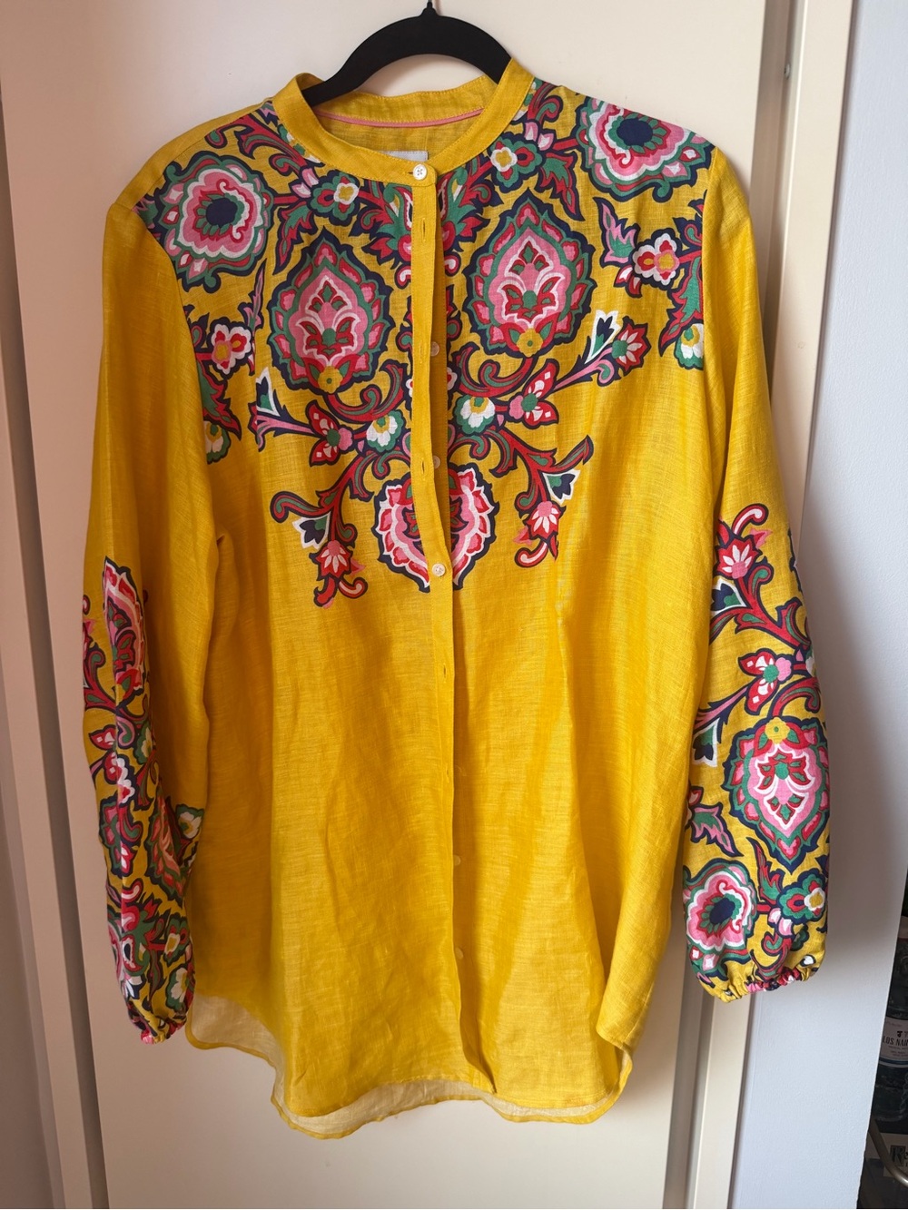 Boden Yellow Boho Tunic Top